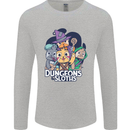 Dungeons & Sloths Role Play Games RPG Mens Long Sleeve T-Shirt Sports Grey