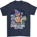 Dungeons & Sloths Role Play Games RPG Mens T-Shirt 100% Cotton Navy Blue