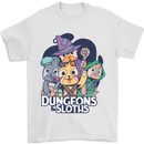 Dungeons & Sloths Role Play Games RPG Mens T-Shirt 100% Cotton White