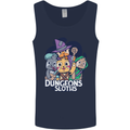 Dungeons & Sloths Role Play Games RPG Mens Vest Tank Top Navy Blue