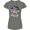 Dungeons & Sloths Role Play Games RPG Womens Petite Cut T-Shirt Charcoal