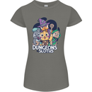 Dungeons & Sloths Role Play Games RPG Womens Petite Cut T-Shirt Charcoal