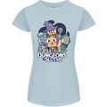 Dungeons & Sloths Role Play Games RPG Womens Petite Cut T-Shirt Light Blue