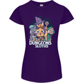 Dungeons & Sloths Role Play Games RPG Womens Petite Cut T-Shirt Purple