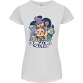 Dungeons & Sloths Role Play Games RPG Womens Petite Cut T-Shirt White