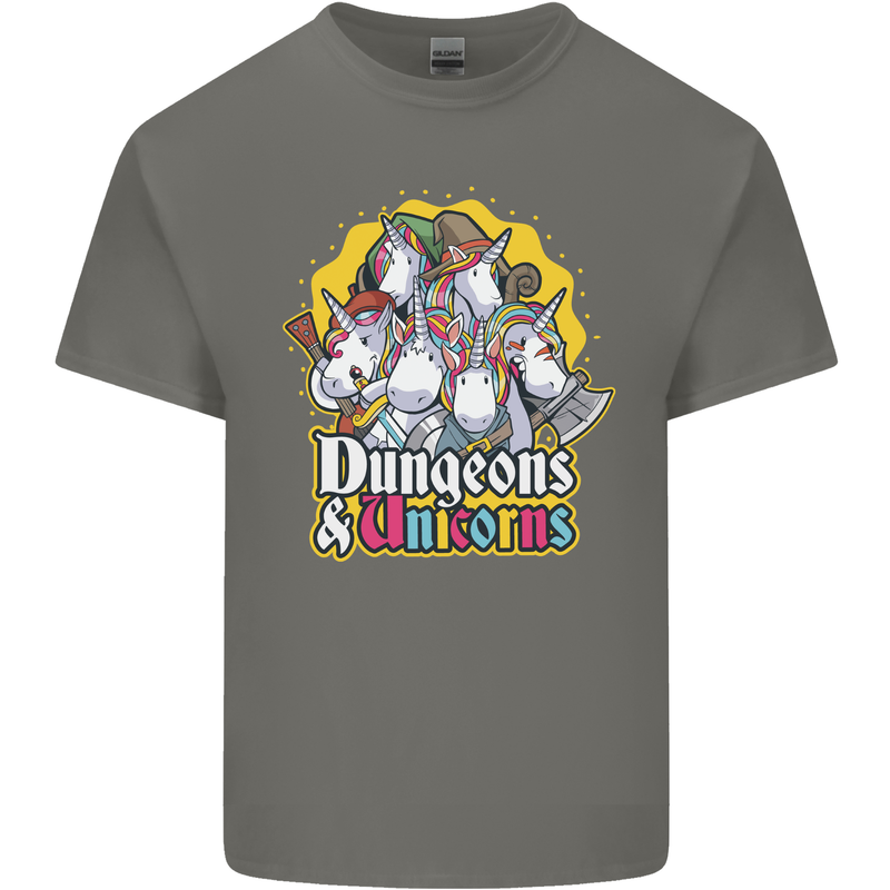 Dungeons & Unicorns Role Play Games RPG Kids T-Shirt Childrens Charcoal