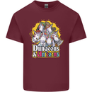 Dungeons & Unicorns Role Play Games RPG Mens Cotton T-Shirt Tee Top Maroon