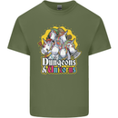 Dungeons & Unicorns Role Play Games RPG Mens Cotton T-Shirt Tee Top Military Green