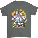 Dungeons & Unicorns Role Play Games RPG Mens T-Shirt 100% Cotton Charcoal