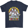 Dungeons & Unicorns Role Play Games RPG Mens T-Shirt 100% Cotton Navy Blue