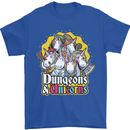 Dungeons & Unicorns Role Play Games RPG Mens T-Shirt 100% Cotton Royal Blue