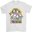 Dungeons & Unicorns Role Play Games RPG Mens T-Shirt 100% Cotton White