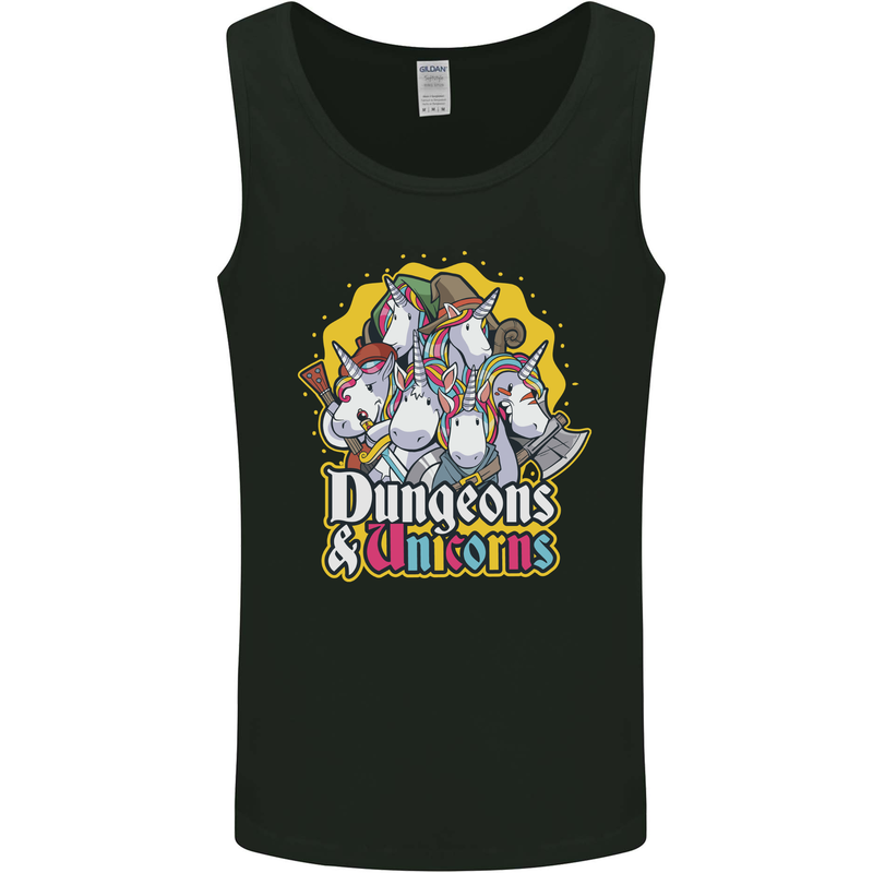 Dungeons & Unicorns Role Play Games RPG Mens Vest Tank Top Black