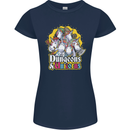 Dungeons & Unicorns Role Play Games RPG Womens Petite Cut T-Shirt Navy Blue