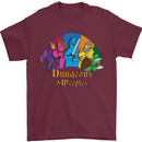 Dungeons n Meeples Role Play Games RPG Mens T-Shirt 100% Cotton Maroon
