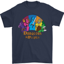 Dungeons n Meeples Role Play Games RPG Mens T-Shirt 100% Cotton Navy Blue