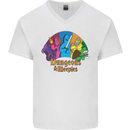 Dungeons n Meeples Role Play Games RPG Mens V-Neck Cotton T-Shirt White