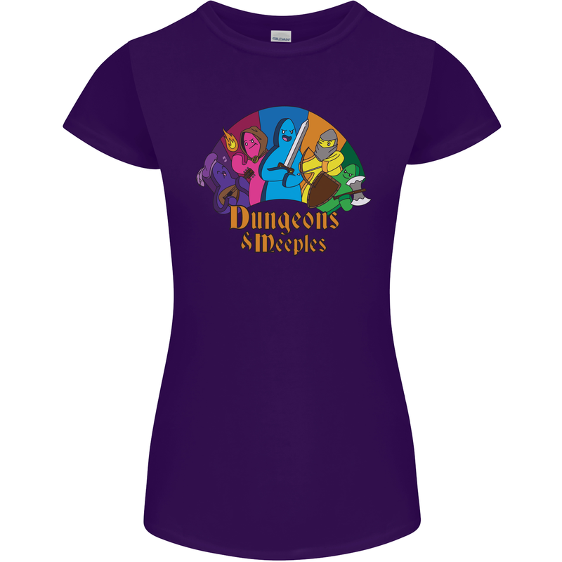 Dungeons n Meeples Role Play Games RPG Womens Petite Cut T-Shirt
