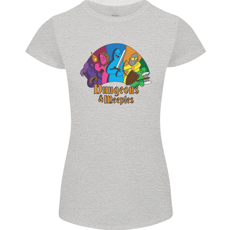 Dungeons n Meeples Role Play Games RPG Womens Petite Cut T-Shirt