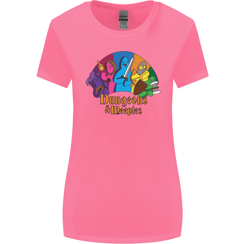 Dungeons n Meeples Role Play Games RPG Womens Wider Cut T-Shirt Azalea