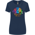Dungeons n Meeples Role Play Games RPG Womens Wider Cut T-Shirt Navy Blue