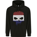 Dutch Skull Holland Gym Flag Biker Mens 80% Cotton Hoodie Black