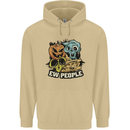 EW People Funny Halloween Alien Zombie Mens 80% Cotton Hoodie Sand
