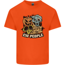 EW People Funny Halloween Alien Zombie Mens Cotton T-Shirt Tee Top Orange