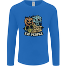 EW People Funny Halloween Alien Zombie Mens Long Sleeve T-Shirt Royal Blue
