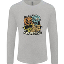 EW People Funny Halloween Alien Zombie Mens Long Sleeve T-Shirt Sports Grey