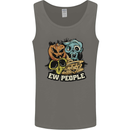 EW People Funny Halloween Alien Zombie Mens Vest Tank Top Charcoal