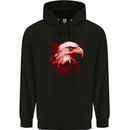 Eagle Head Watercolour Childrens Kids Hoodie Black