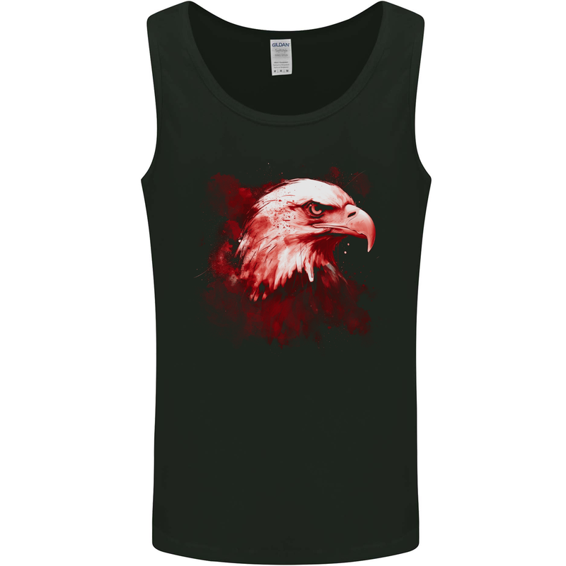 Eagle Head Watercolour Mens Vest Tank Top Black