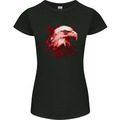 Eagle Head Watercolour Womens Petite Cut T-Shirt Black