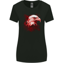 Eagle Head Watercolour Womens Wider Cut T-Shirt Black