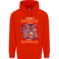 Early Drinkin' Quick Drunken Funny Alcohol Beer Childrens Kids Hoodie Bright Red