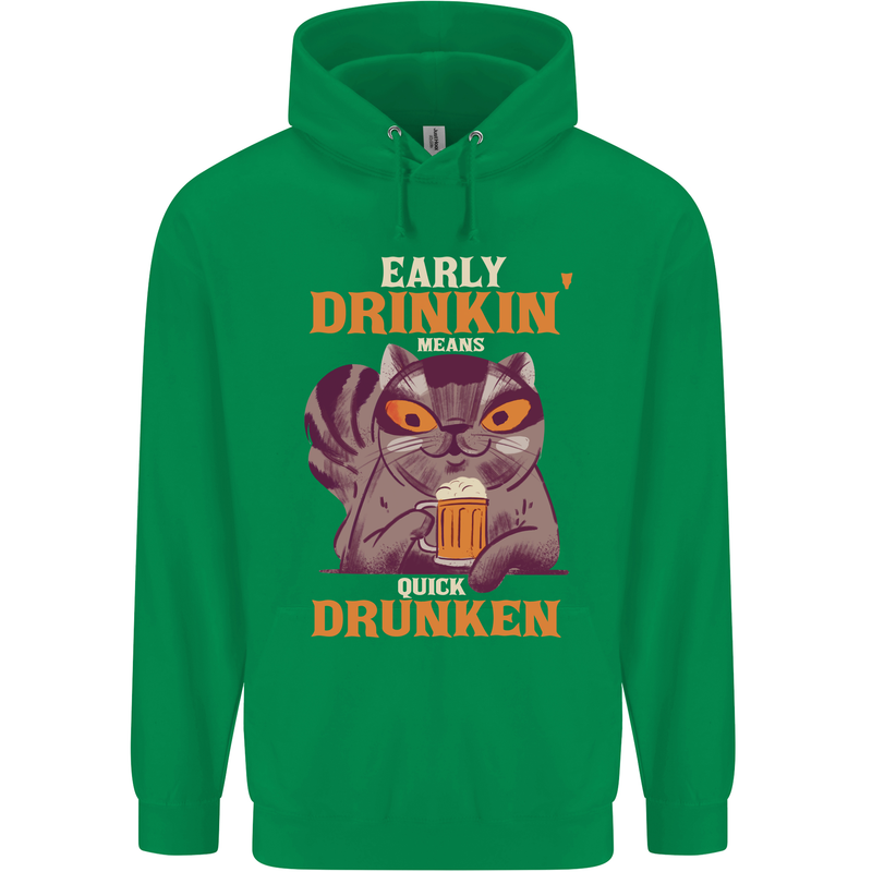 Early Drinkin' Quick Drunken Funny Alcohol Beer Childrens Kids Hoodie Irish Green