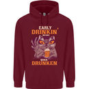 Early Drinkin' Quick Drunken Funny Alcohol Beer Childrens Kids Hoodie Maroon