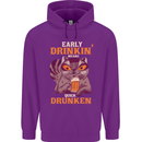Early Drinkin' Quick Drunken Funny Alcohol Beer Childrens Kids Hoodie Purple