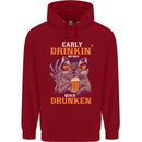 Early Drinkin' Quick Drunken Funny Alcohol Beer Childrens Kids Hoodie Red