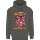 Early Drinkin' Quick Drunken Funny Alcohol Beer Childrens Kids Hoodie Storm Grey