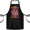 Early Drinkin' Quick Drunken Funny Alcohol Beer Cotton Apron 100% Organic Black