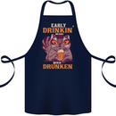 Early Drinkin' Quick Drunken Funny Alcohol Beer Cotton Apron 100% Organic Navy Blue