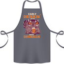 Early Drinkin' Quick Drunken Funny Alcohol Beer Cotton Apron 100% Organic Steel