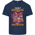 Early Drinkin' Quick Drunken Funny Alcohol Beer Kids T-Shirt Childrens Navy Blue