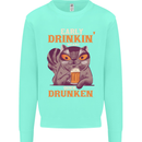 Early Drinkin' Quick Drunken Funny Alcohol Beer Mens Sweatshirt Jumper Peppermint