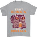 Early Drinkin' Quick Drunken Funny Alcohol Beer Mens T-Shirt 100% Cotton Sports Grey