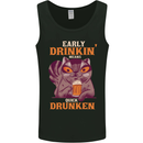 Early Drinkin' Quick Drunken Funny Alcohol Beer Mens Vest Tank Top Black