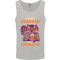 Early Drinkin' Quick Drunken Funny Alcohol Beer Mens Vest Tank Top Sports Grey