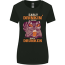 Early Drinkin' Quick Drunken Funny Alcohol Beer Womens Wider Cut T-Shirt Black